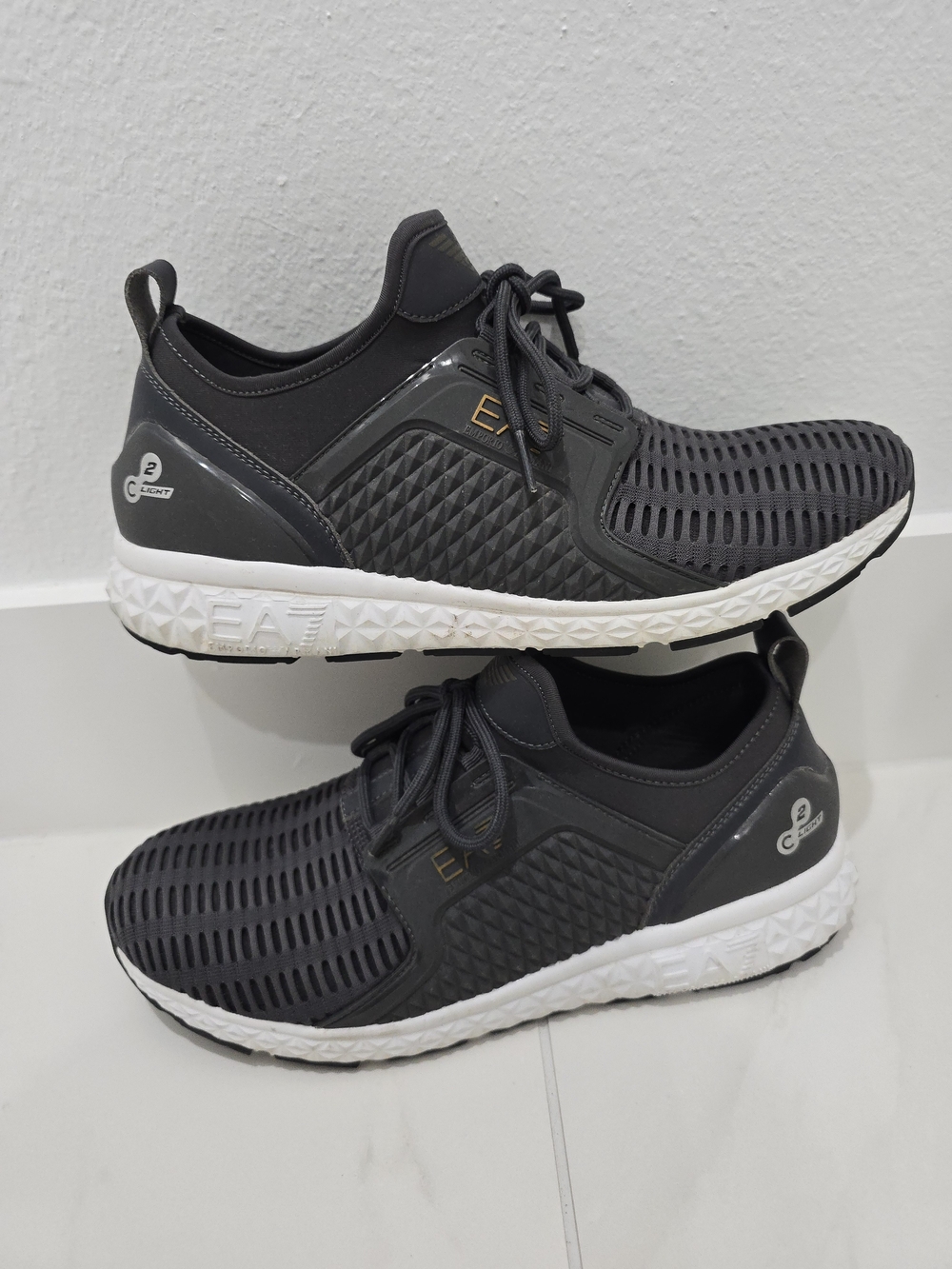 Emporio Armani Men's Black Athletic Sneakers Size 9